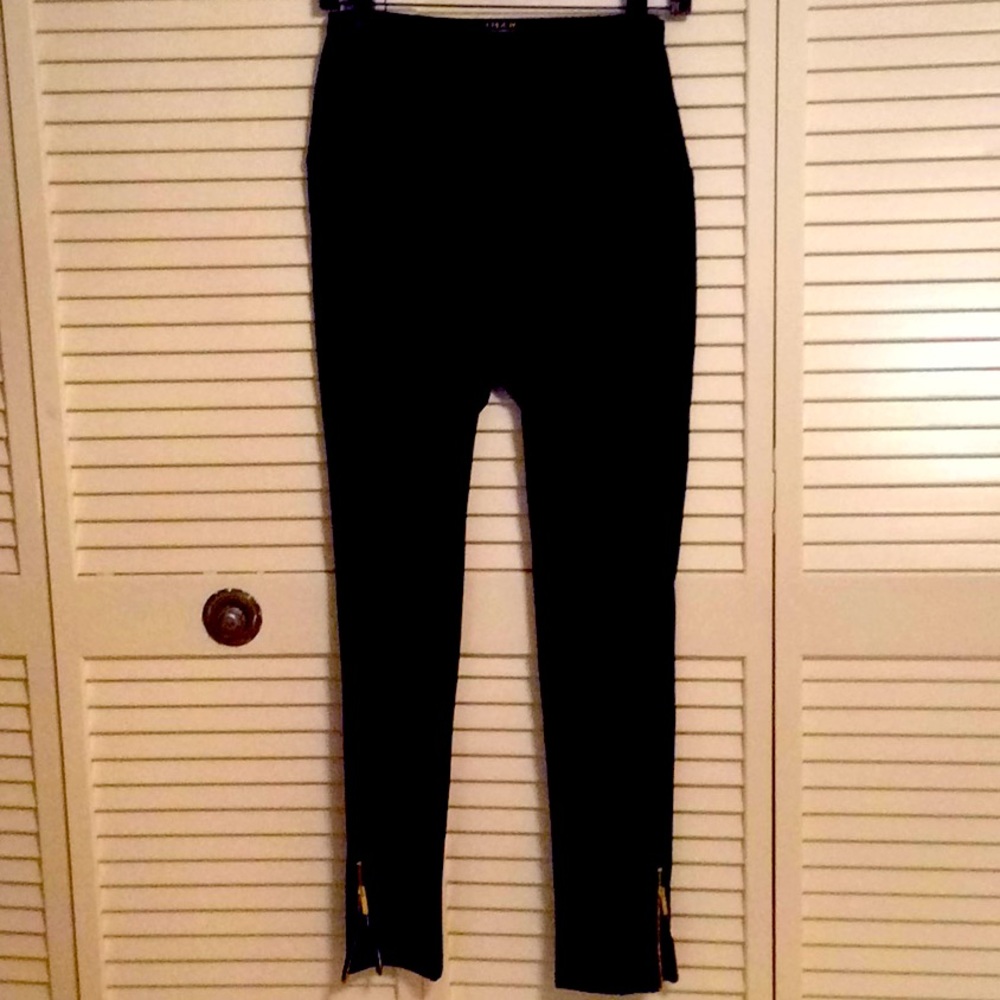 IMAN Wide Waist Pull-On Leggings With Zip Bottom-S